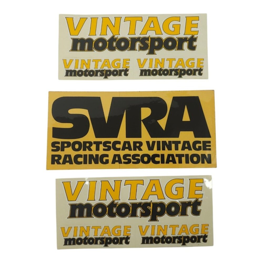 SVRA Sportscar Vintage Racing Association 1990s Sticker Decal Lot Of 3 NOS